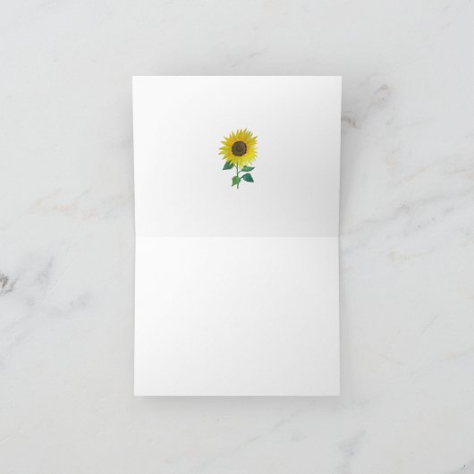 Sonnenblumenkarte Karte (Innenseite)
