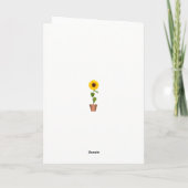Sonnenblumenkarte Karte (Rückseite)