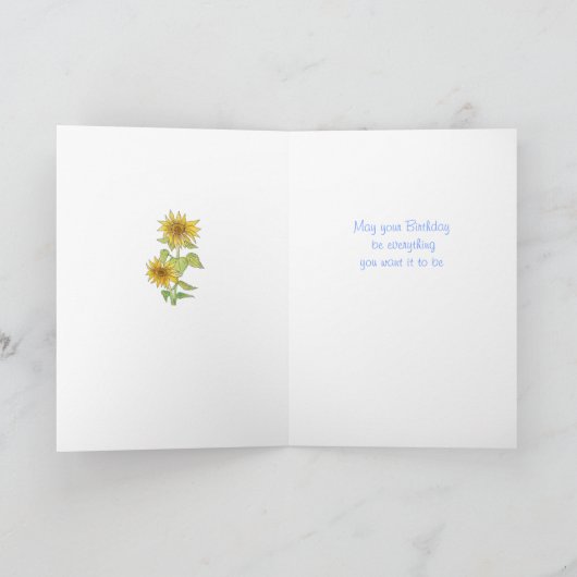 Sonnenblumenkarte Karte (Innenseite)