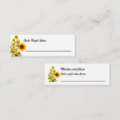 Sonnenblumenkarte Mini Visitenkarte (Vorne/Hinten)