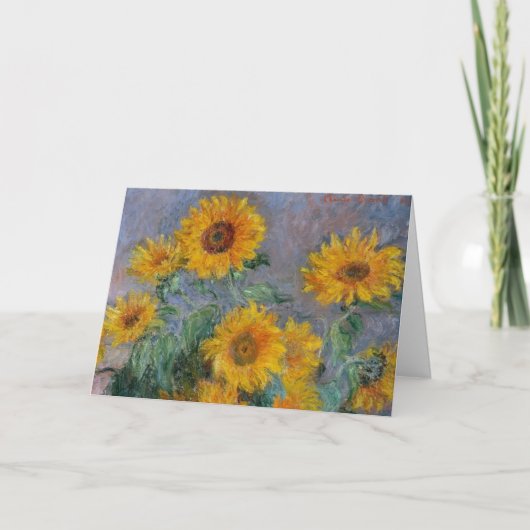 Sonnenblumenkarte, Monet Sonnenblumen Karte (Vorderseite)