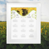 Sonnenblumenkarte Poster