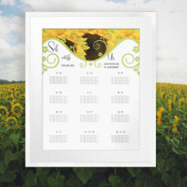 Sonnenblumenkarte Poster