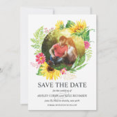 Sonnenblumenkarte Save the Date (Vorderseite)