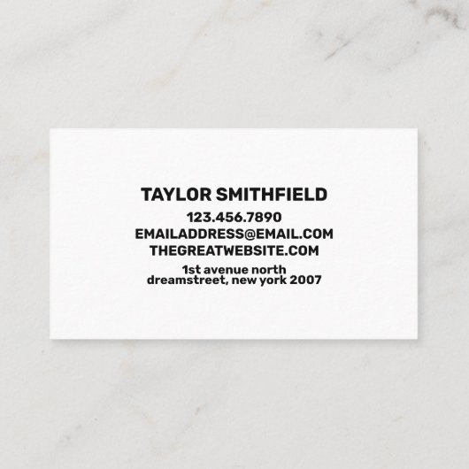 Sonnenblumenkarte Visitenkarte (Rückseite)