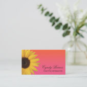 Sonnenblumenkarte Visitenkarte (Stehend Vorderseite)