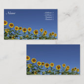 Sonnenblumenkarte Visitenkarte (Vorne/Hinten)