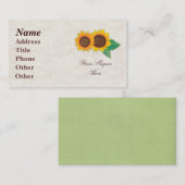 Sonnenblumenkarte Visitenkarte (Vorne/Hinten)