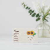 Sonnenblumenkarte Visitenkarte (Stehend Vorderseite)