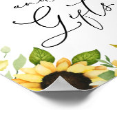 Sonnenblumenkarten und Geschenke Zeichen Poster (Ecke)
