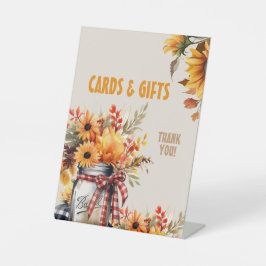 Sonnenblumenkarten und Party Sockelschild