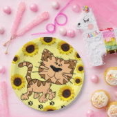 Sonnenblumenkatze Kitten Paper-Teller Pappteller (Party)