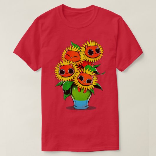 Sonnenblumenkatze T-Shirt (Design vorne)