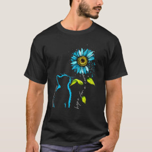 Sonnenblumenkatze Türkis Myasthenia Gravis Bewusst T-Shirt