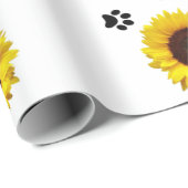 Sonnenblumenkatzenmatte Geschenkpapier (Rolleneckpunkt)