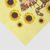 Sonnenblumenkatzenpapier Seidenpapier (Ausschnitt)