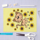 Sonnenblumenkatzenpapier Seidenpapier (Handwerk)