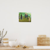 Sonnenblumenkerne auf der Blume Nah Poster (Küche)