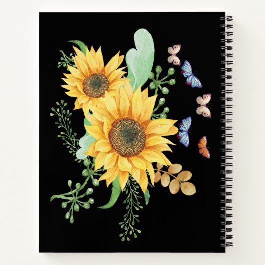 Sonnenblumenkernheber Notizblock (Rückseite)