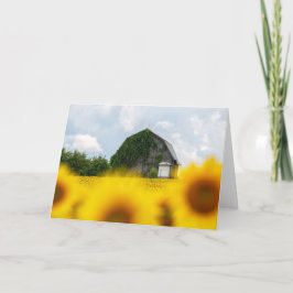 Sonnenblumenkernkarte Dankeskarte