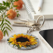 Sonnenblumenkeyring Schlüsselanhänger (Seite)