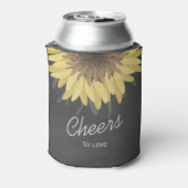 Sonnenblumenkhalkboard Rustikale Hochzeit Dosenkühler (Kanne Rückseite)