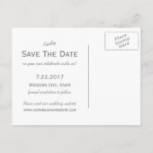 Sonnenblumenkhalkboard Rustikale Hochzeit speicher Ankündigungspostkarte (Rückseite)