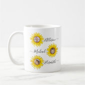 Sonnenblumenkinder | Enkelkinder-Foto Kaffeetasse (Links)