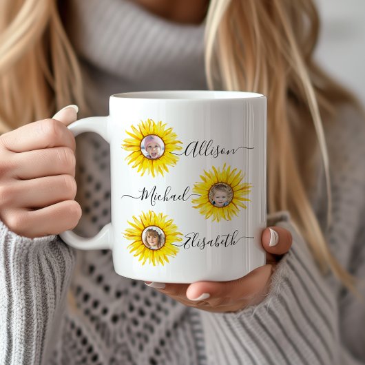 Sonnenblumenkinder | Enkelkinder-Foto Kaffeetasse