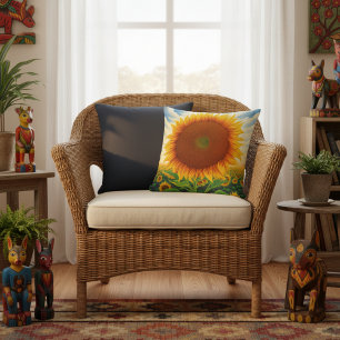 Sonnenblumenkissen im Freien - Printwerbung für wh Kissen