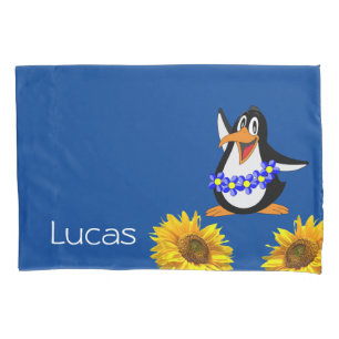 Sonnenblumenkissenkoffer, Blumenpinguin Kissenbezug