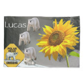 Sonnenblumenkissenkoffer Kissenbezug (Rückseite)