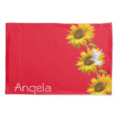 Sonnenblumenkissenschale Kissenbezug (Rückseite)