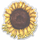 Sonnenblumenkleber Personalisiert Sonnenblumendeko Aufkleber (Vorderseite)