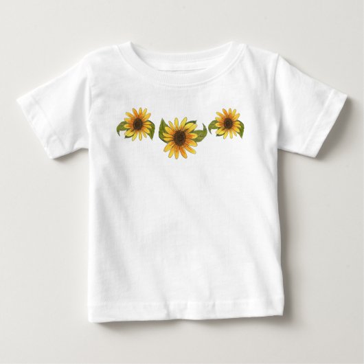 Sonnenblumenkleid Baby T-shirt (Vorderseite)