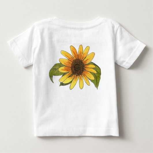 Sonnenblumenkleid Baby T-shirt (Rückseite)