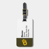 Sonnenblumenknochenarm Gepäckanhänger (Vorderseite vertikal)