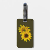Sonnenblumenknochenarm Gepäckanhänger (Rückseite vertikal)