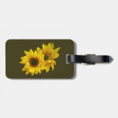 Sonnenblumenknochenarm Gepäckanhänger (Rückseite horizontal)