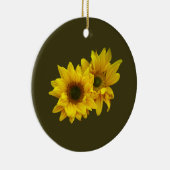Sonnenblumenknochenarm Keramik Ornament (Rechts)