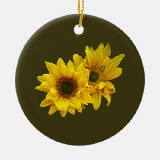 Sonnenblumenknochenarm Keramik Ornament (Vorne)