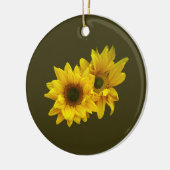 Sonnenblumenknochenarm Keramik Ornament (Links)
