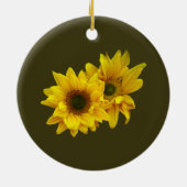 Sonnenblumenknochenarm Keramik Ornament (Hinten)