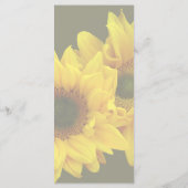 Sonnenblumenknochenarm Menükarte (Rückseite)