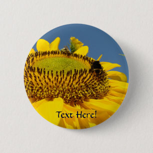 Sonnenblumenknopf Hummelebrot Sonnenblume Kunst Button