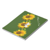 Sonnenblumenknospen, Taubenblume Notizblock (Rotiert)