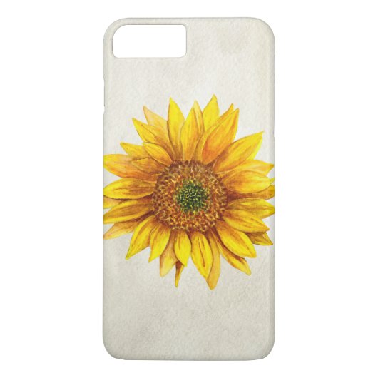 Sonnenblumenkoffer. Rustikale Aquarellgelbe Blume Case-Mate iPhone Hülle (Rückseite)