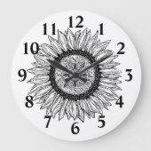 Sonnenblumenkompass Große Wanduhr (Vorderseite)