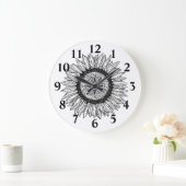 Sonnenblumenkompass Große Wanduhr (Zuhause)