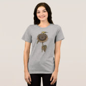 Sonnenblumenkopf Botanik Tri-Blend Shirt (Vorderseite voll)